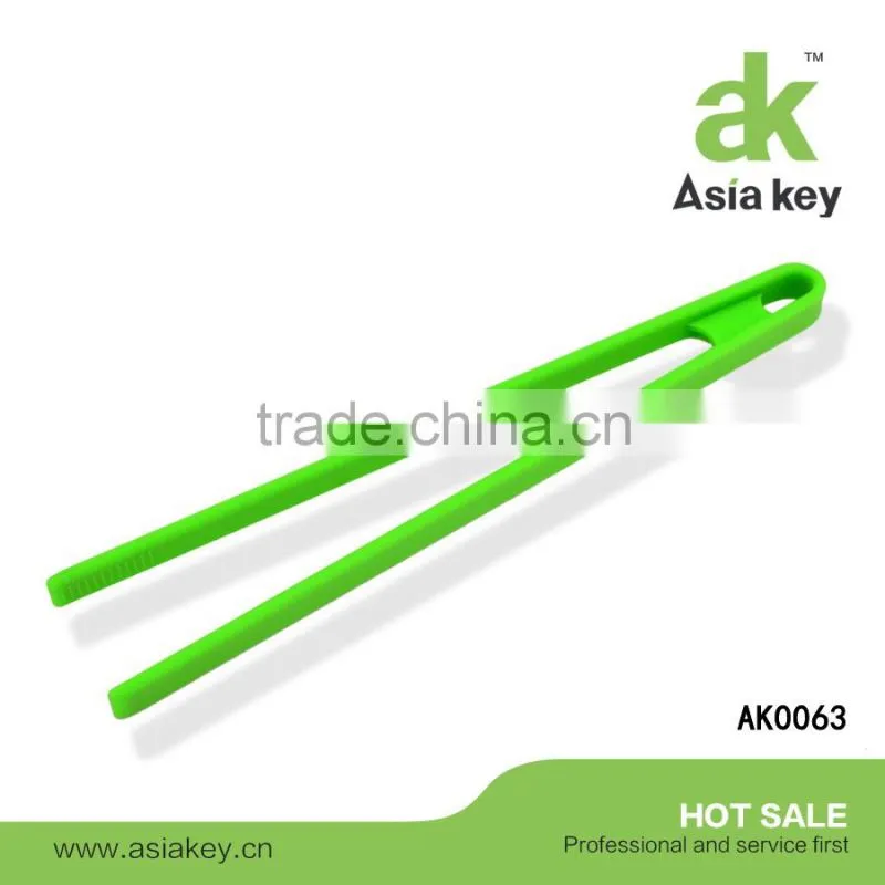 Easy To Clean Heat-Resistant Apple Green Food Tongs Silicone Kichen Tongs