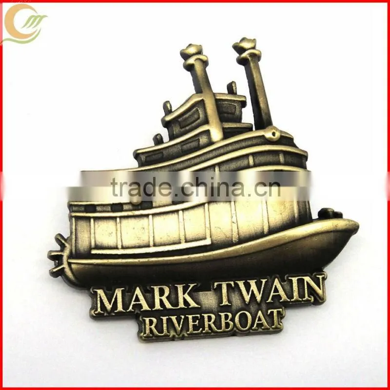 Zinc alloy antique bronze plating 3D custom metal pin medal