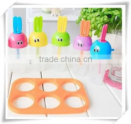 Wholesale 6pcs DIY home cute plastic ice cream mould ic005
