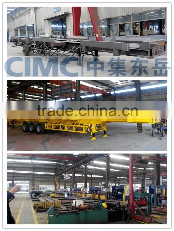 CIMC 3 Axle Terminal Skeleton Chassis Container Semi Trailer For Sale