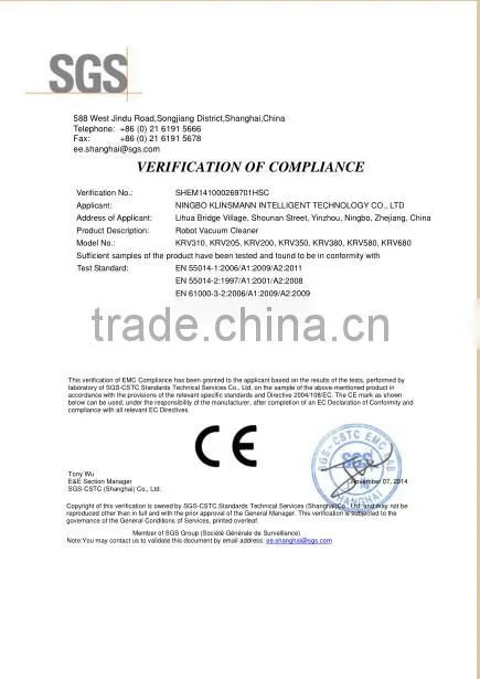 Robotic Vacuum Cleaner Multiple Modes, Cliff Avoidance Sensor