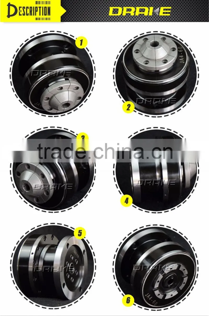 JA4-60 Pneumatic power Air diaphragm collet type lathe collet chuck