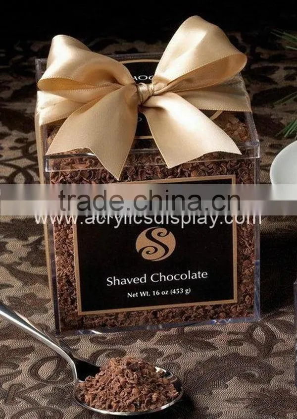 Customized antique acrylic train shaped candy tin box