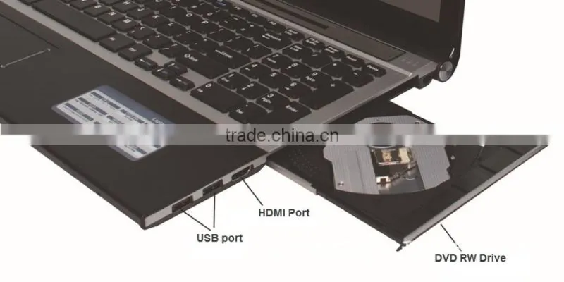 15.6inch laptop notebook PC computer with DVD/CD RW drive intel processor CPU