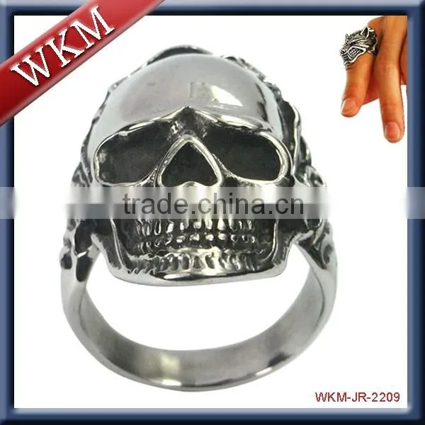 Year 2016 New Design Cheap Stainless Steel Skull Ring