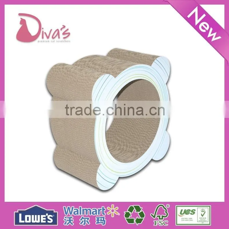 Circular Shape Corrugated Paper Cardboard Cat Scratcher Cat Scratching post