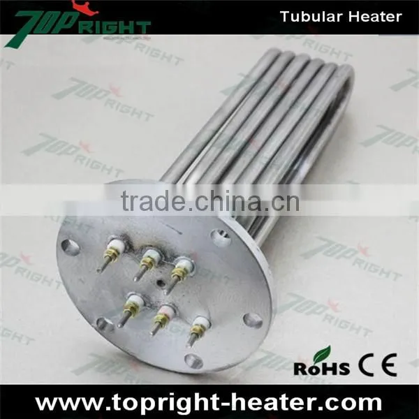 Topright-made 3kw industrial finned tubular heater water heating element