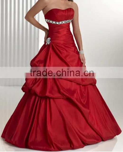 2015 factory custom made latest design party gowns ball gown vestidos de fiesta red prom dresses
