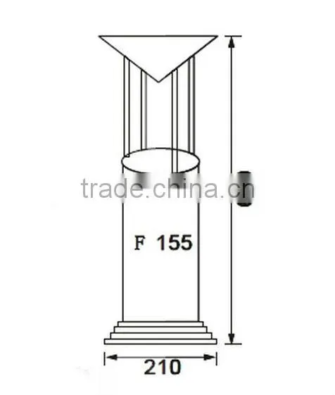 E27 Lamp Holder Garden Bollard Light GLT-L004