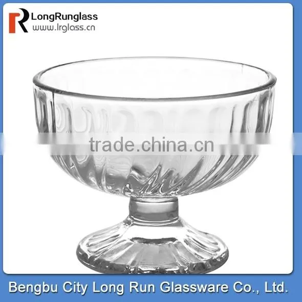 LongRun healthful glassware beautiful transparent drinking glass cup ice cream glass cup
