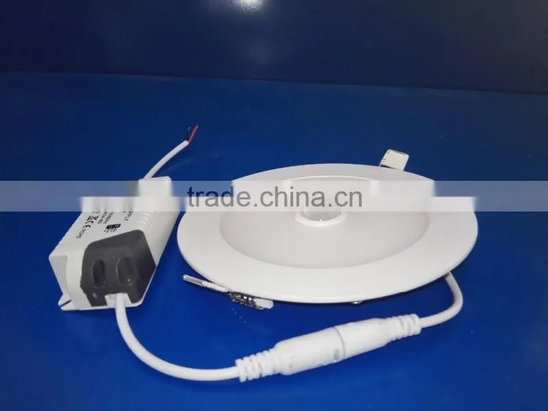 PIR 12W Dia170*18mm Round LED Downlight Panel,moving detectable LED Panel light PIR Sensor