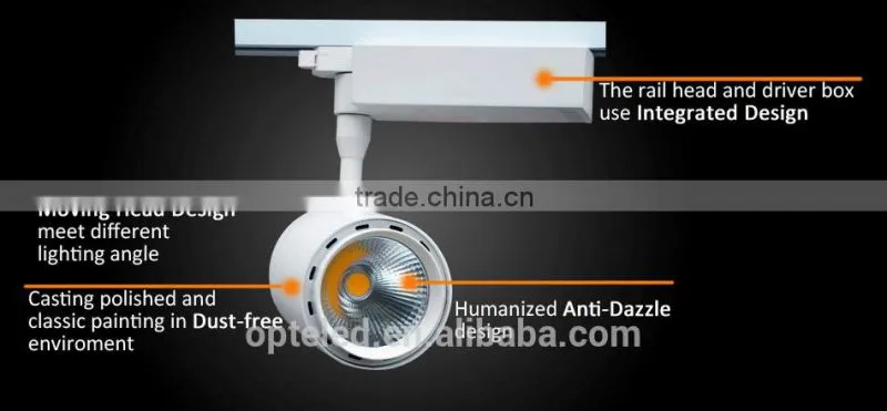 3 phase Full White 30W LED Track SpotLight