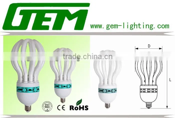 high lumens 45w,65w.85w,105watt lotus compact fluorescent lamp lotus flower