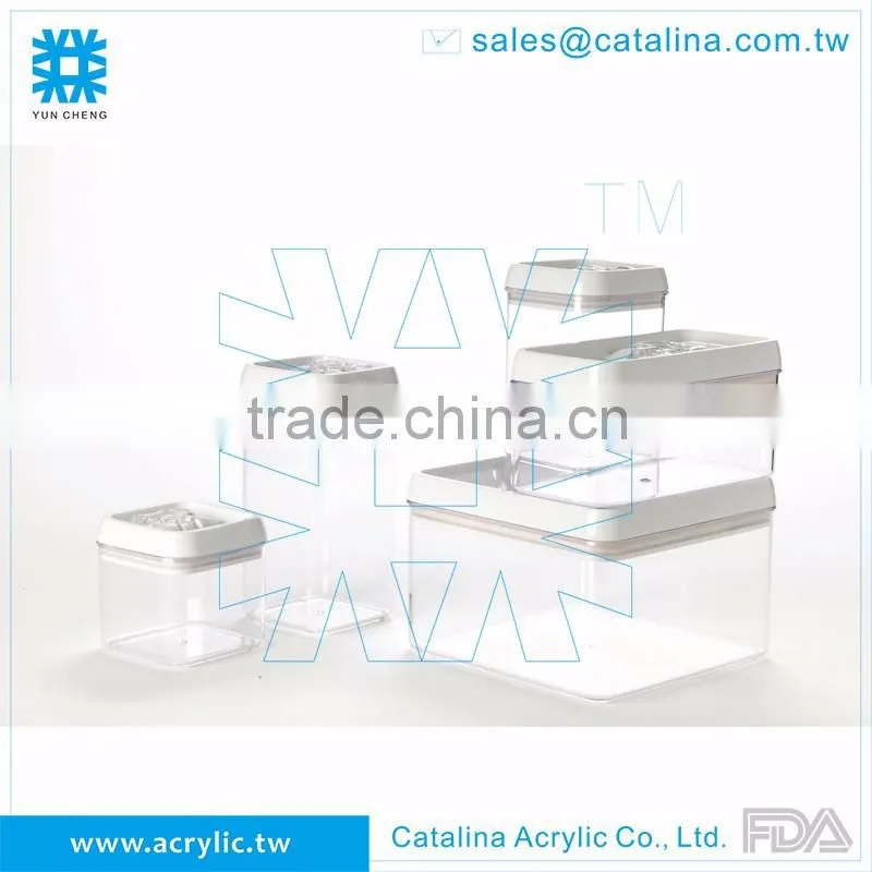 Hot sale Square Flip-tite Airtight Canister