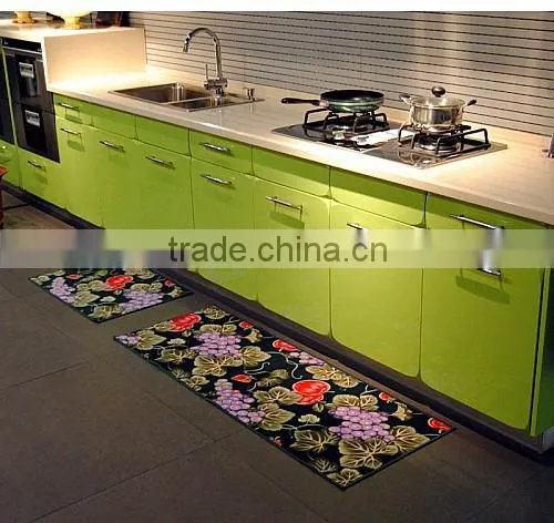 flower&fruits pattern anti-slip kitchen rugs floor prevent mat