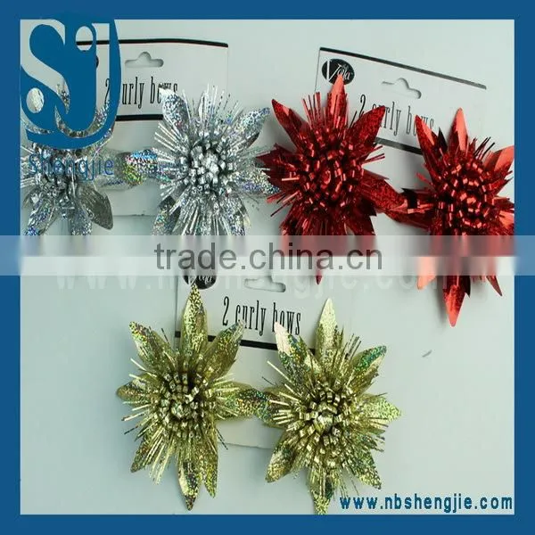 Trade Assurance Newest plastic gift decoration flower for gift package design