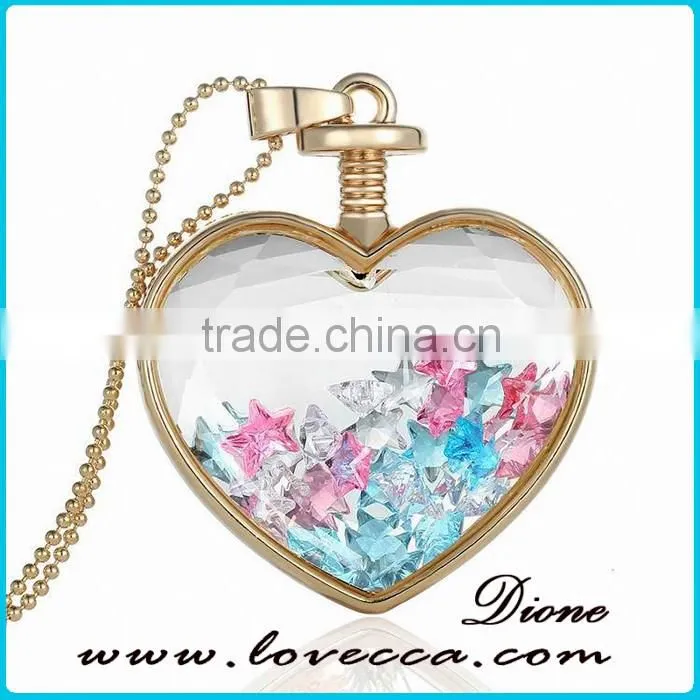 Real dry flower glass locket necklace pendant terrarium necklace