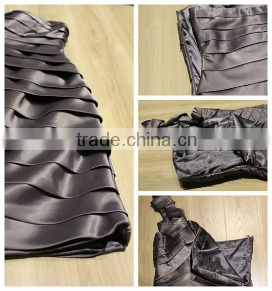 cheap one-shoulder satin gray short cocktail dresses designer style formal evening dress