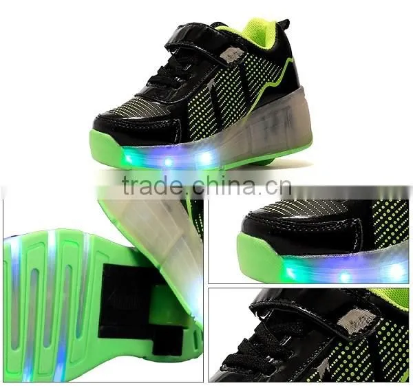 2016The Latest Unisex Child Roller Shoes LED Light Up Shoes