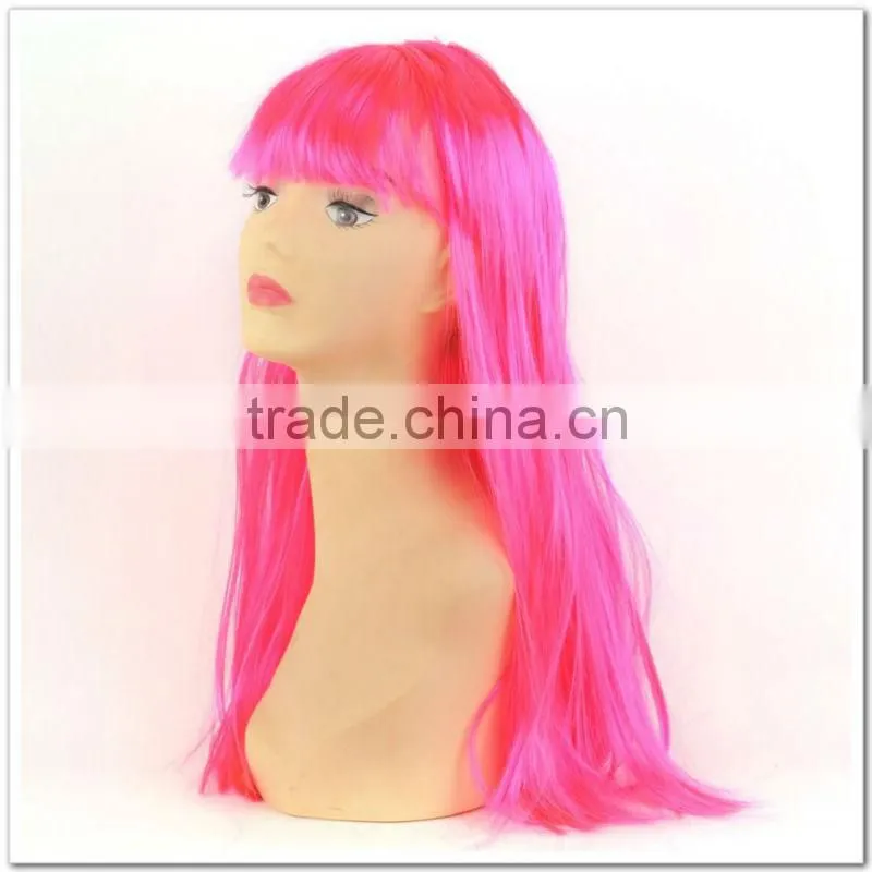 pink Long straight party wigs / cosplay for women