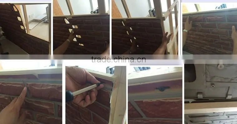 archaized brick exterior 3D wall panel