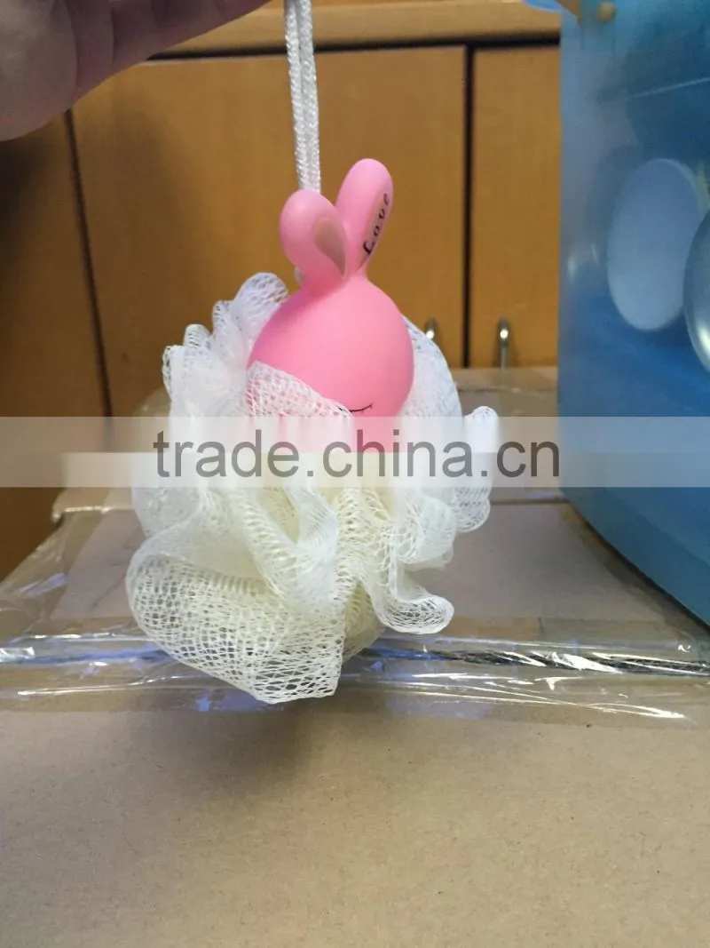 Rabbit Bath Sponge,Animal Bath Toys,Rabbit Head Sponge Lily