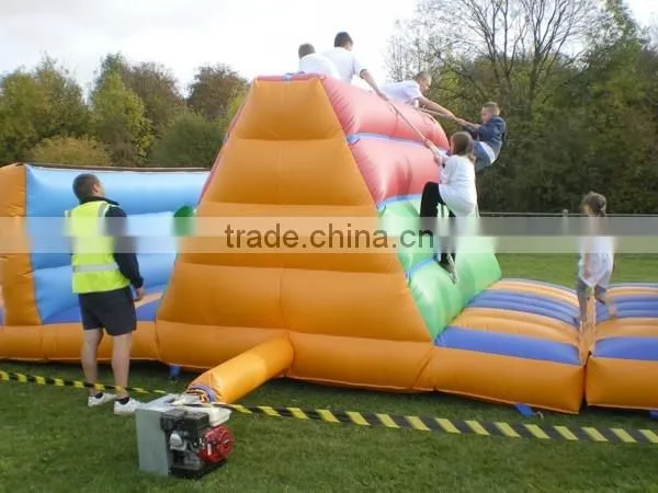 outdoor playground with slide large inflatable fun city children climbing wall obstacle course