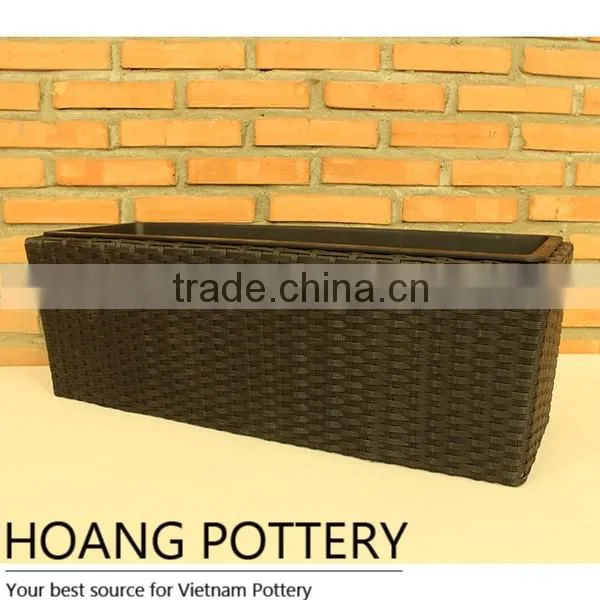 Garden Furniture Rattan Long Flower Planter