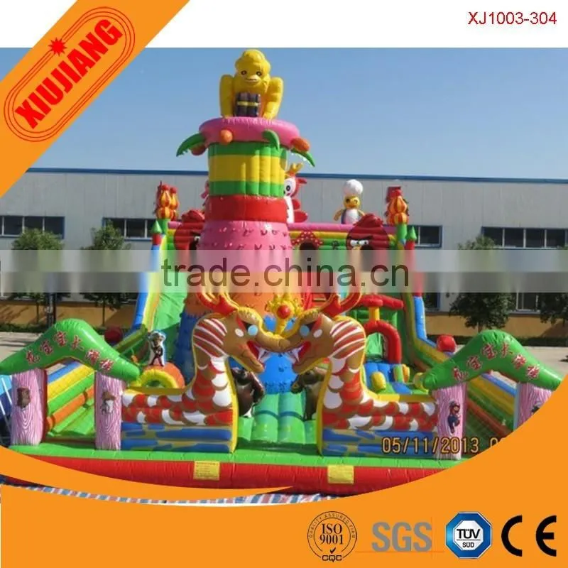 giant kids jumping inflatable bouncing castle with rocking climbing