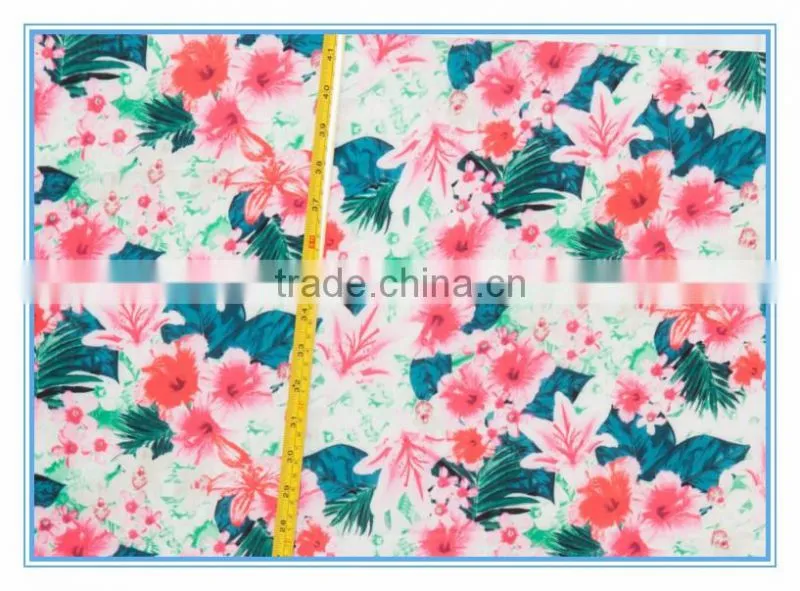 Custom Rayon or 100% Cotton print fabric
