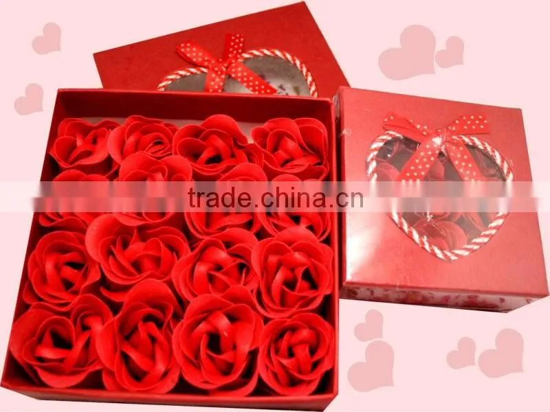 rose flower paper soap/gift decoration flower soap/dissolving paper soap