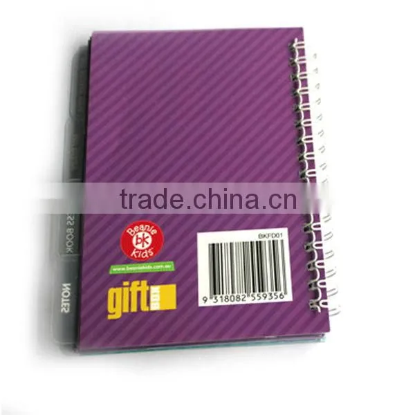 Customized pvc cover spiral notebooks printing