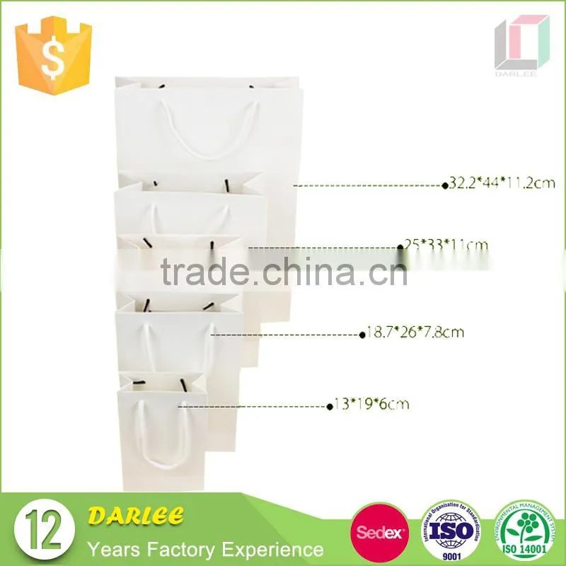 Factory custom logo printing white kraft paper garment bag
