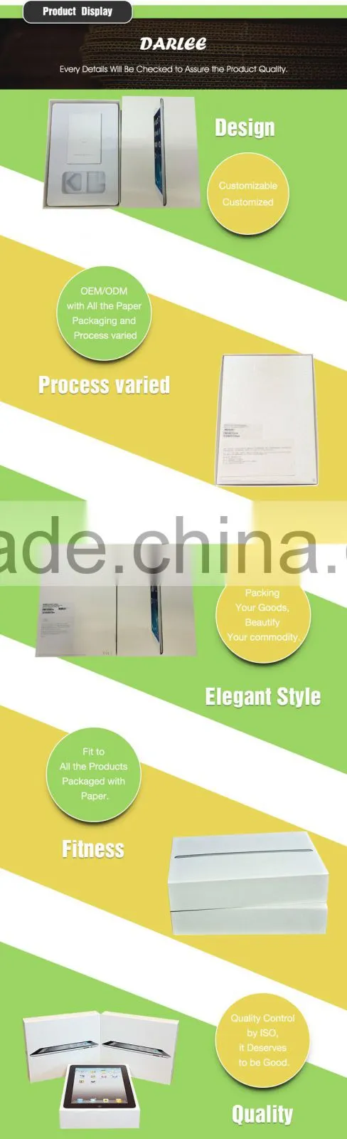 Custom empty electronic products cardboard paper ipad mini packaging box