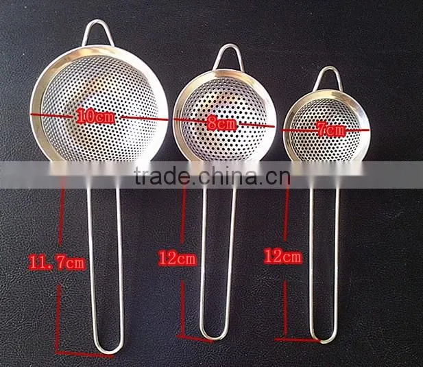 S65 red plastic handle+Zinc plated,frying skimmer 7 sizes floating oil skimmer