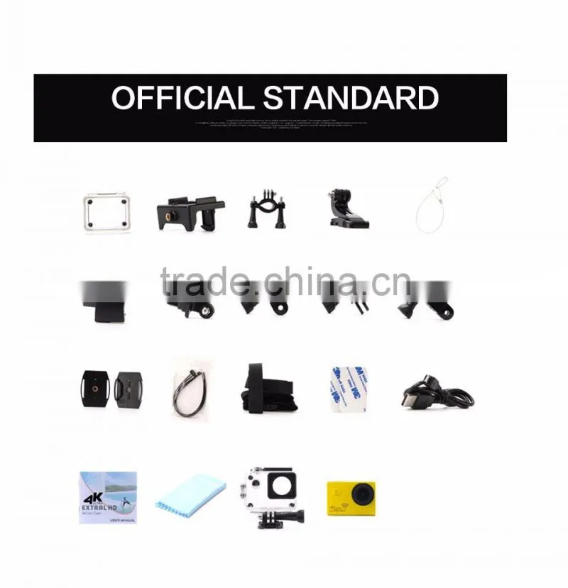 Sports DV action cam Sports Camera 4K Wifi Camera DVR Cam 170 Degree Fisheye Len Mobile connection Sports Action DV Camera