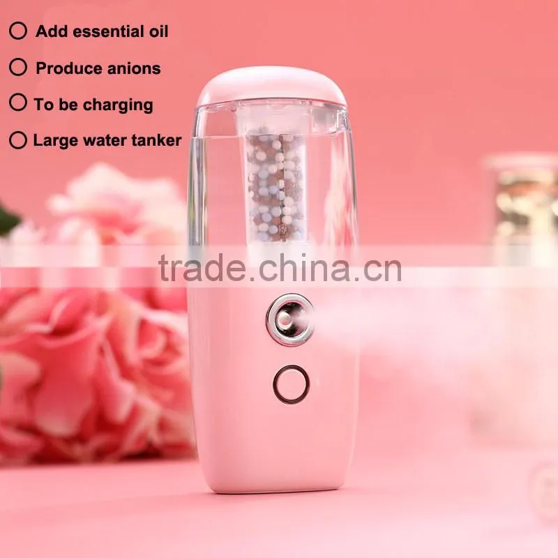 Beauty Hydrating Water Portable 10ml Mini Facial Steamer Intelligent Nano Spray Apparatus Face Spray Care Health Spa Tool