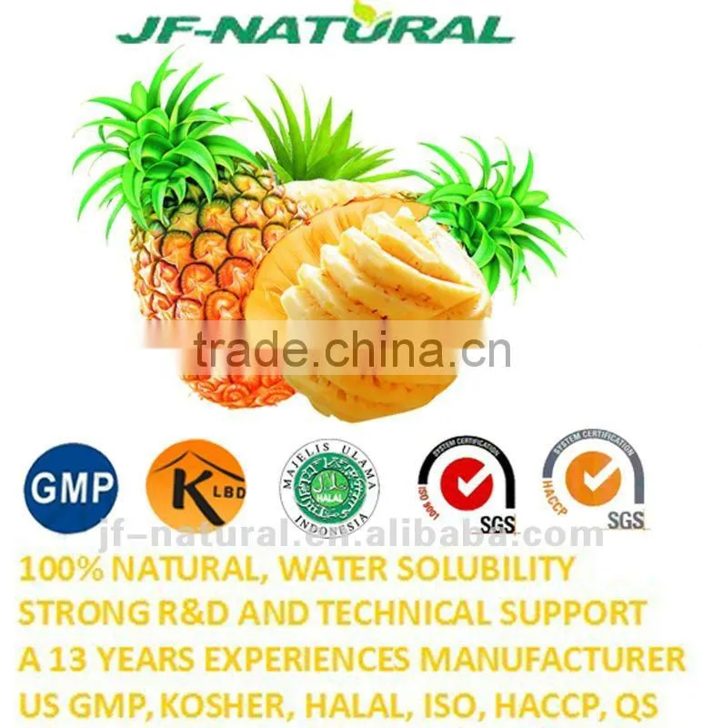 food grade Pineapple Powder ISO, GMP, HACCP, KOSHER, HALAL certificated.