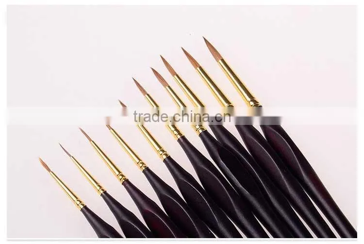 Professional weasel material artist paint brush set
