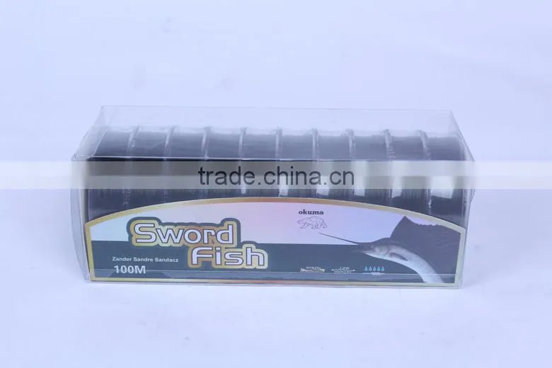 2016 New style fashion design good quality sword fishing line in 10 pools