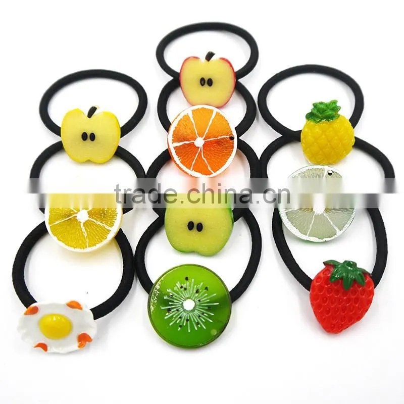 Hot sale Fresh Fruit Hairpin Hair Accessories Elastic Hair Ties for girls