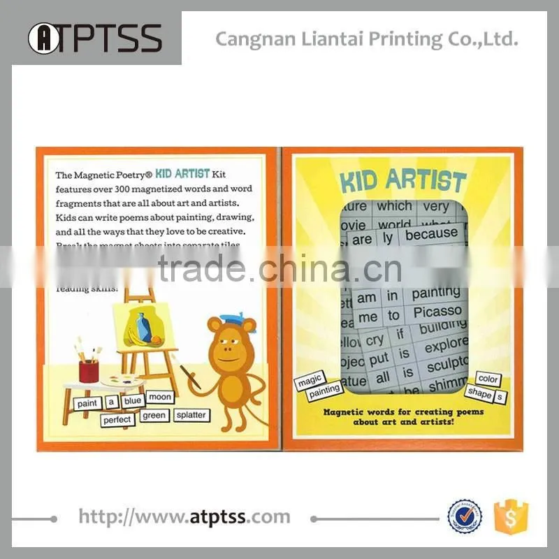 Novelty creative magnetic poetry kit kids kit