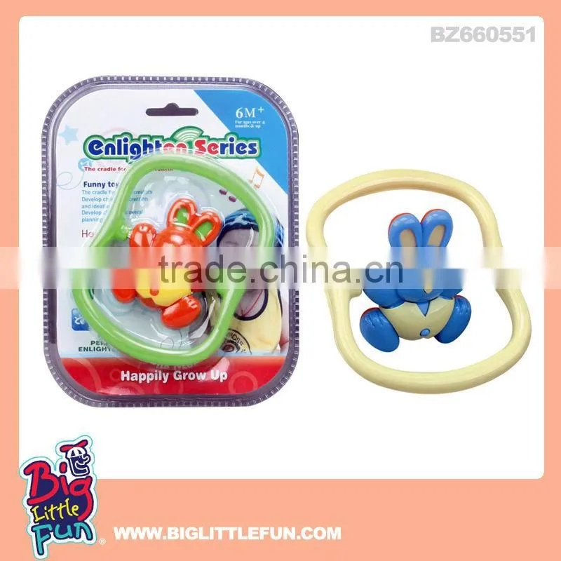 Baby animals plastic baby rattle
