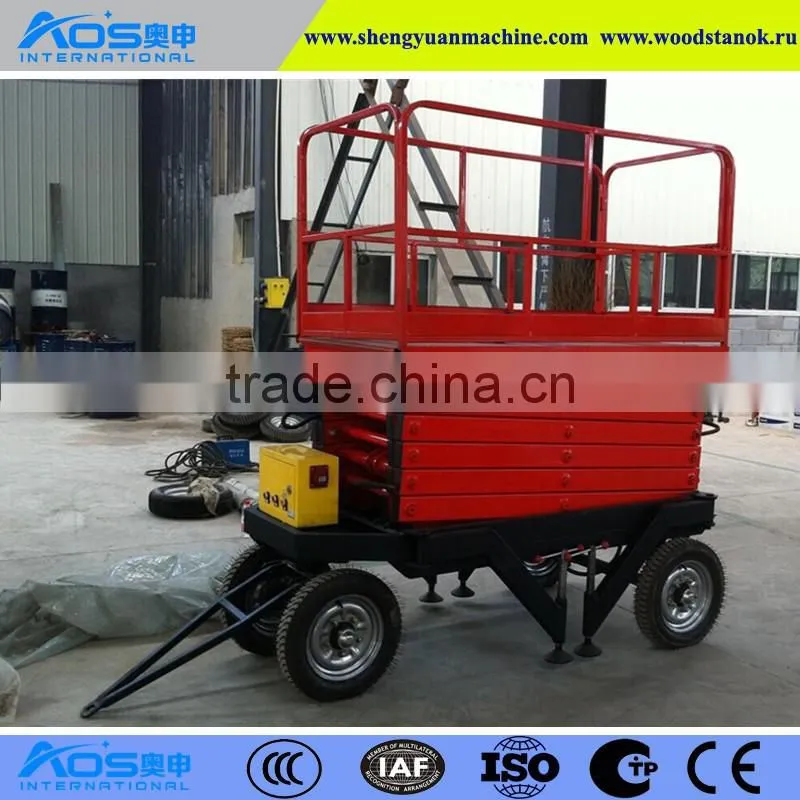 China Shandong Aos automotive scissor lift for overseas selling