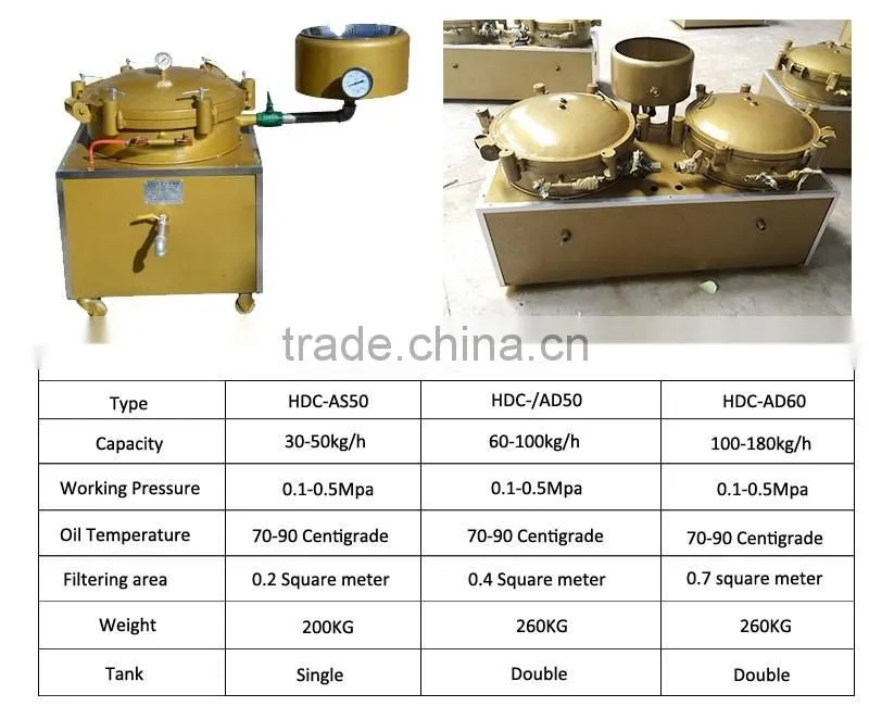 100kg/h Commercial oil filtering machine/cooking oil filter/edible oil purifier