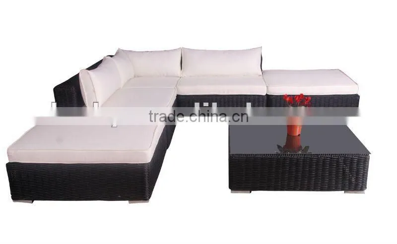 Rattan garden sofa