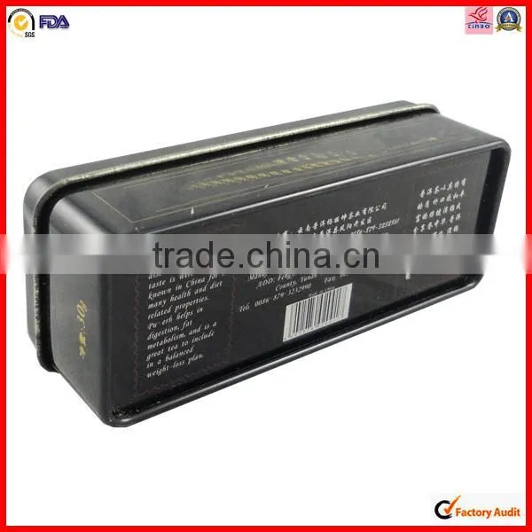factory custom rectangular wine metal tin