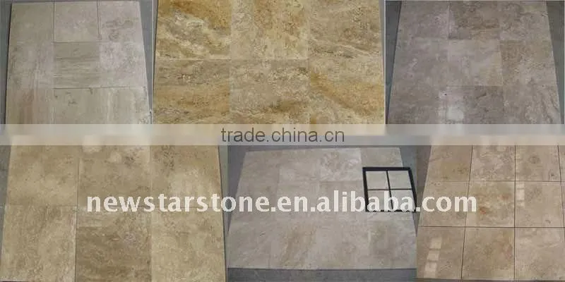 white tumbled travertine tile