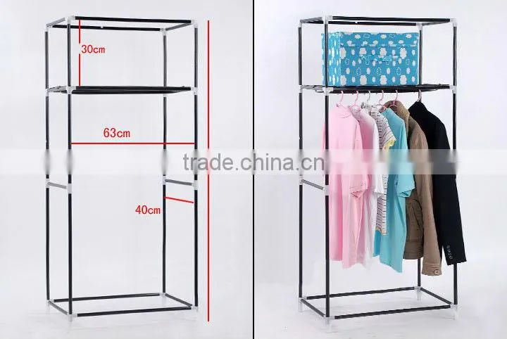 Metal wardrobe closet clothes wardrobe organiser
