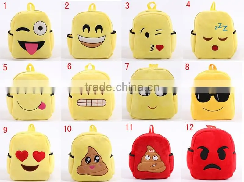 Kid Emoji New Kid Plush School Bag For Wholesale